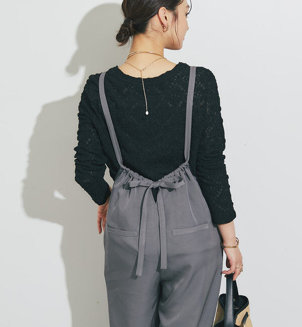  「《スタイルアップ効果◎》フロントジップサロペット」|その他|