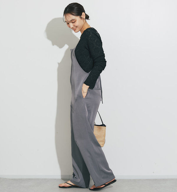  「《スタイルアップ効果◎》フロントジップサロペット」|その他|