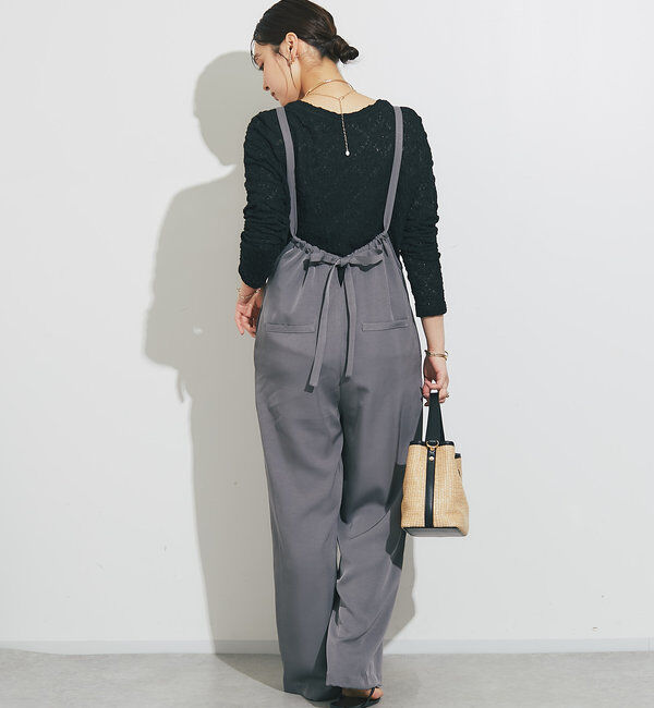  「《スタイルアップ効果◎》フロントジップサロペット」|その他|