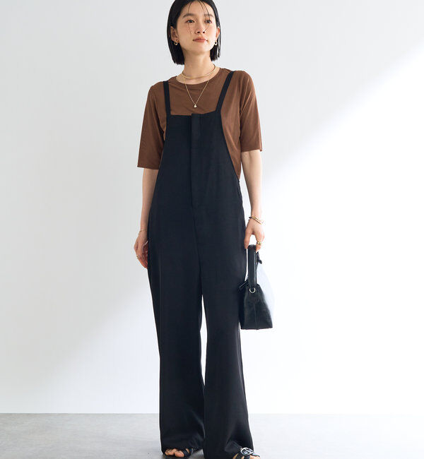  「《スタイルアップ効果◎》フロントジップサロペット」|その他|