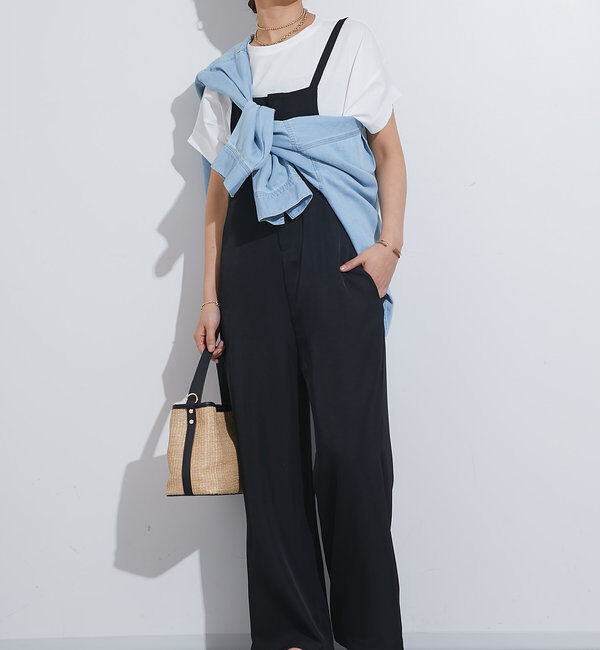  「《スタイルアップ効果◎》フロントジップサロペット」|その他|