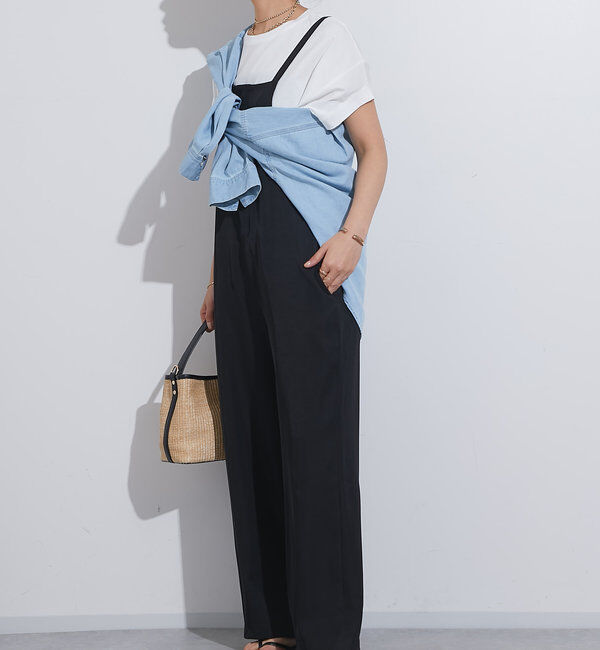  「《スタイルアップ効果◎》フロントジップサロペット」|その他|