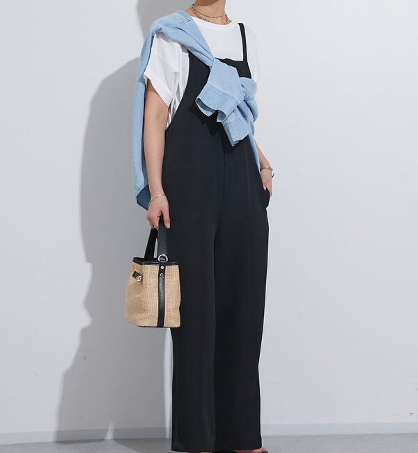  「《スタイルアップ効果◎》フロントジップサロペット」|その他|