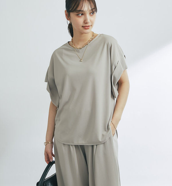  「《セットアップ対応》ジョーゼットブラウス」|Tシャツ・カットソー|グレージュ