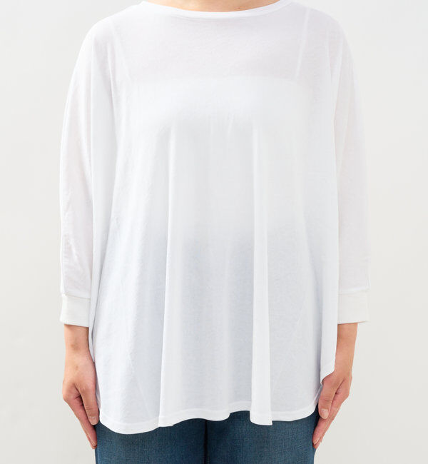  「《シンプルながらも着映え》コットンドライタッチドルマンプルオーバー」|Tシャツ・カットソー|