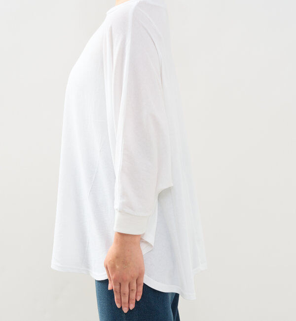  「《シンプルながらも着映え》コットンドライタッチドルマンプルオーバー」|Tシャツ・カットソー|