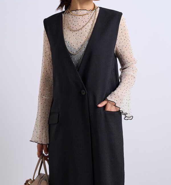  「《着回し抜群◎こなれきちんと感》メランジスラブワンピース」|その他|