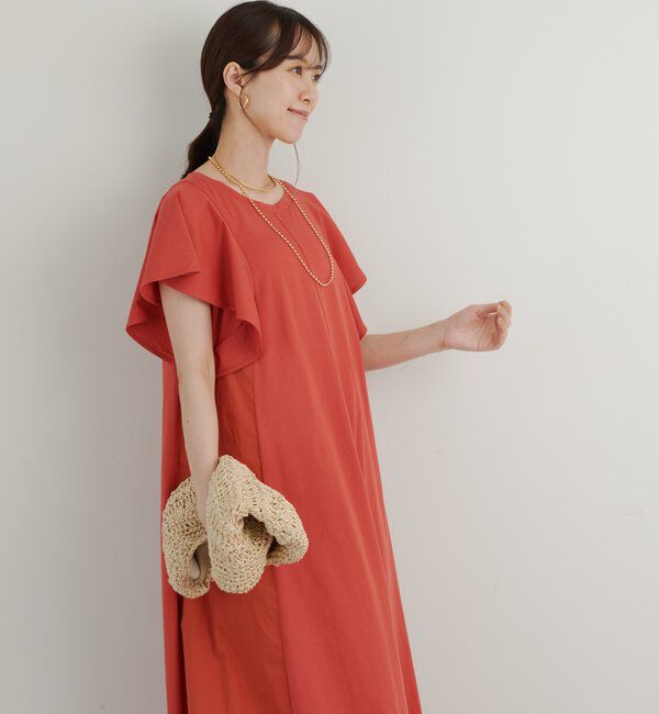  「《綿100％・着るだけで様になる》コットンシルケット天竺フレアワンピース」|その他|