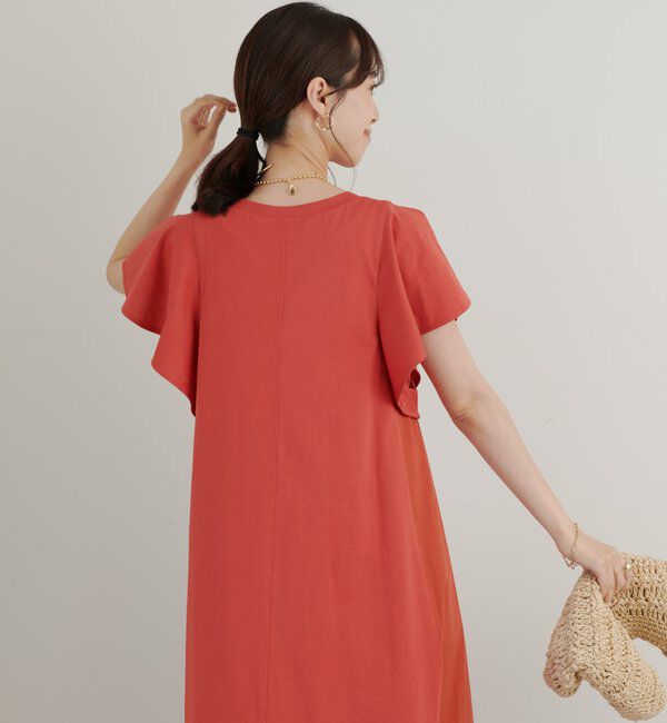  「《綿100％・着るだけで様になる》コットンシルケット天竺フレアワンピース」|その他|