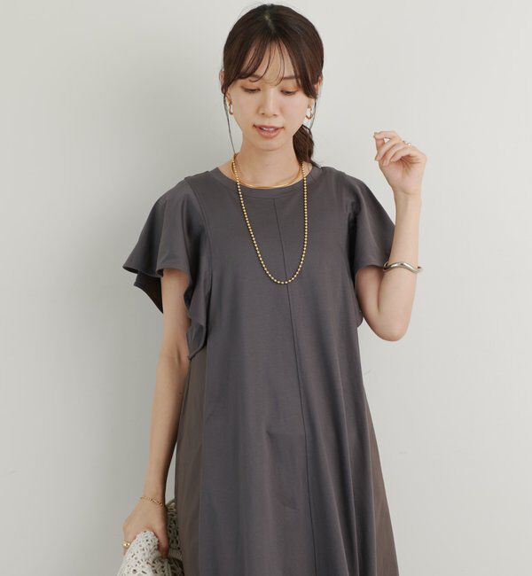  「《綿100％・着るだけで様になる》コットンシルケット天竺フレアワンピース」|その他|