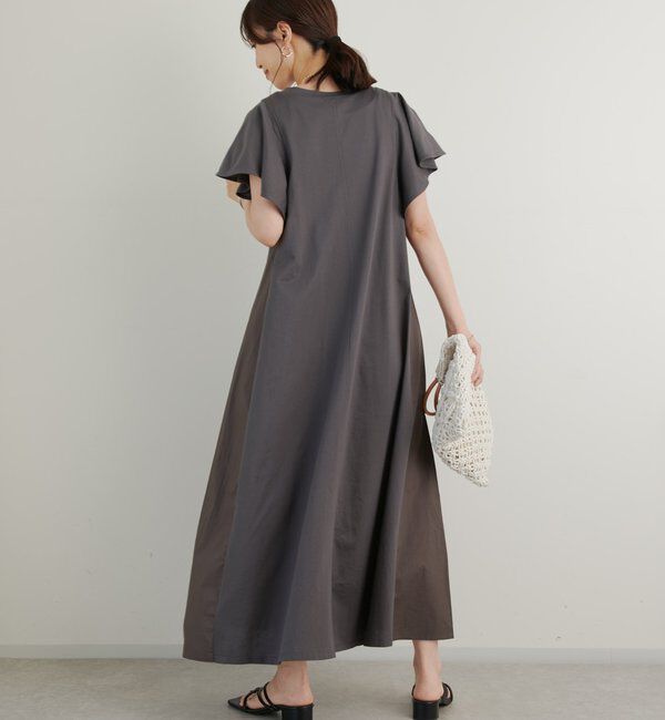 「《綿100％・着るだけで様になる》コットンシルケット天竺フレアワンピース」|その他|