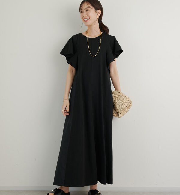  「《綿100％・着るだけで様になる》コットンシルケット天竺フレアワンピース」|その他|