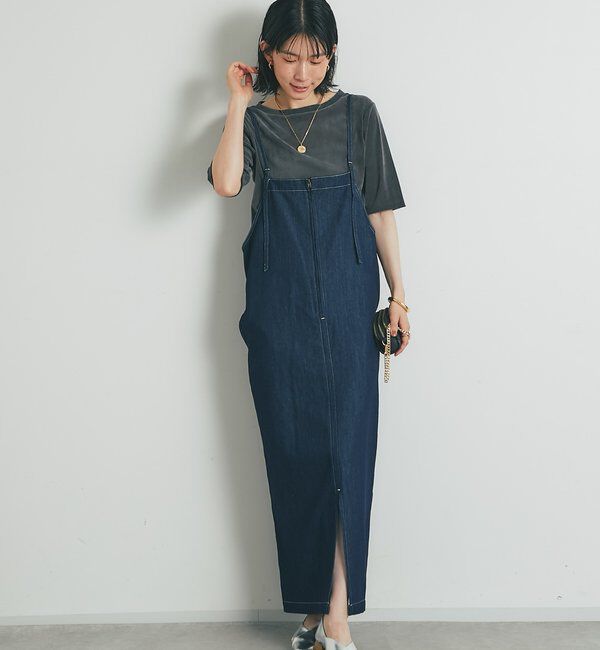  「《1枚で主役級◎》Iラインデニムキャミワンピース」|その他|