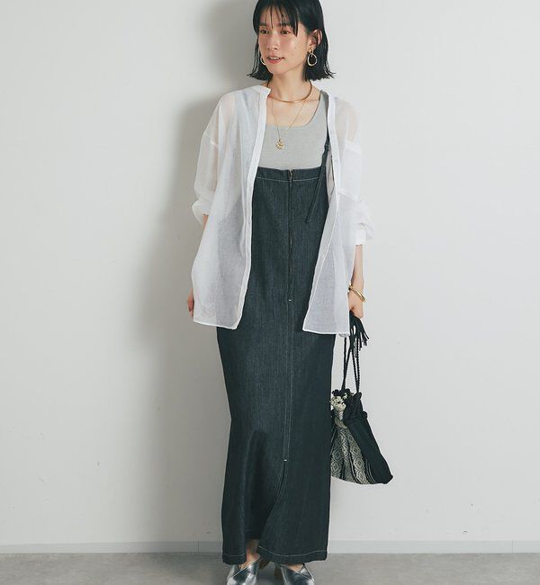  「《1枚で主役級◎》Iラインデニムキャミワンピース」|その他|