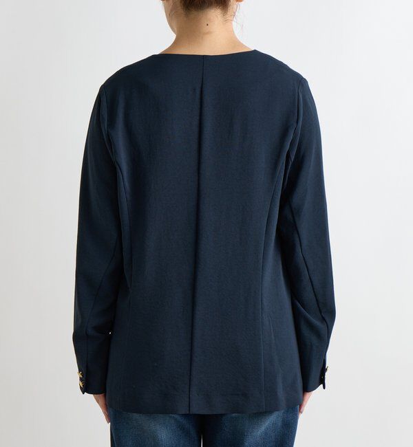  「《セットアップ可・オフィスにも》ハイストレッチカルゼワッシャー金釦ジャケット」|その他|