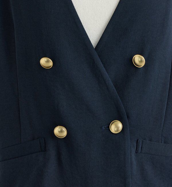  「《セットアップ可・オフィスにも》ハイストレッチカルゼワッシャー金釦ジャケット」|その他|