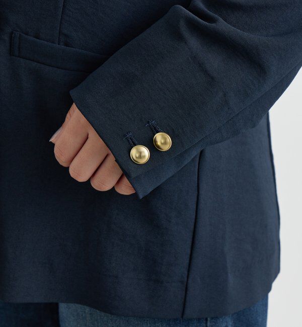  「《セットアップ可・オフィスにも》ハイストレッチカルゼワッシャー金釦ジャケット」|その他|