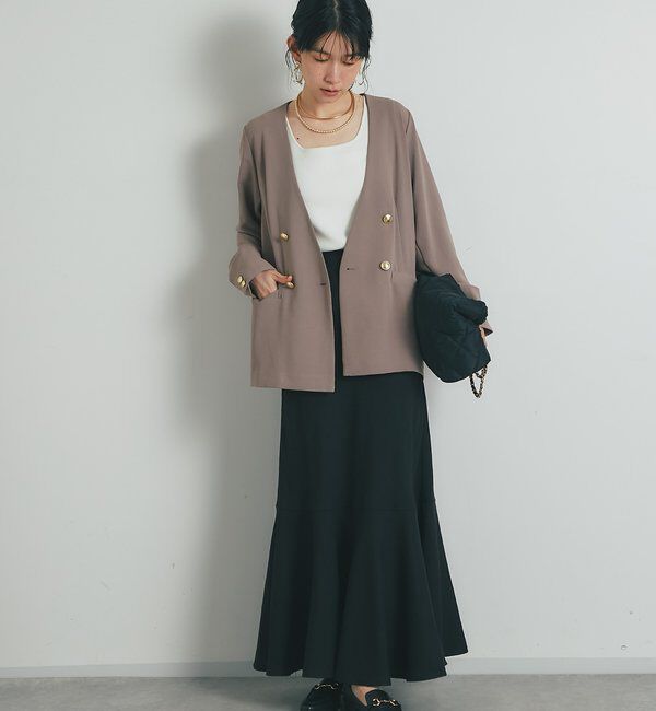 「《セットアップ可・オフィスにも》ハイストレッチカルゼワッシャー金釦ジャケット」|その他|
