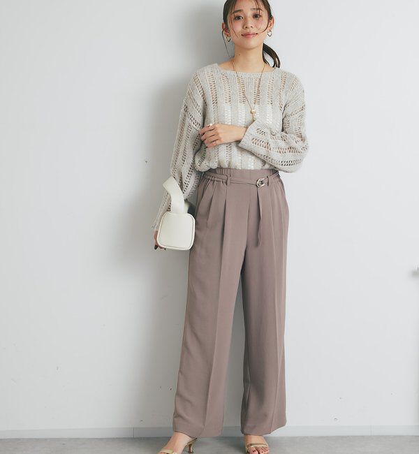  「《上品なリラックス感》ラメリリヤーン針抜きニット」|ニット・セーター|