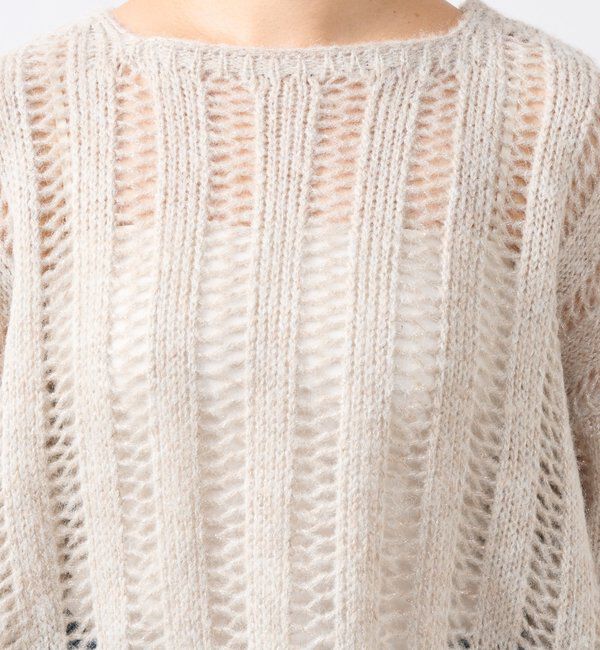  「《上品なリラックス感》ラメリリヤーン針抜きニット」|ニット・セーター|