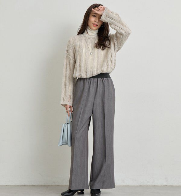  「《上品なリラックス感》ラメリリヤーン針抜きニット」|ニット・セーター|