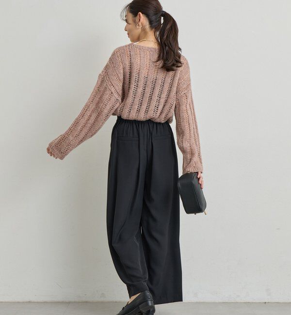  「《上品なリラックス感》ラメリリヤーン針抜きニット」|ニット・セーター|