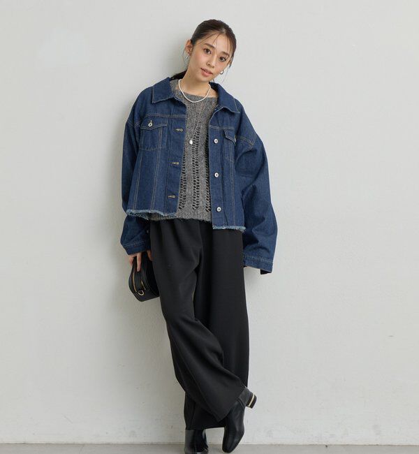  「《上品なリラックス感》ラメリリヤーン針抜きニット」|ニット・セーター|