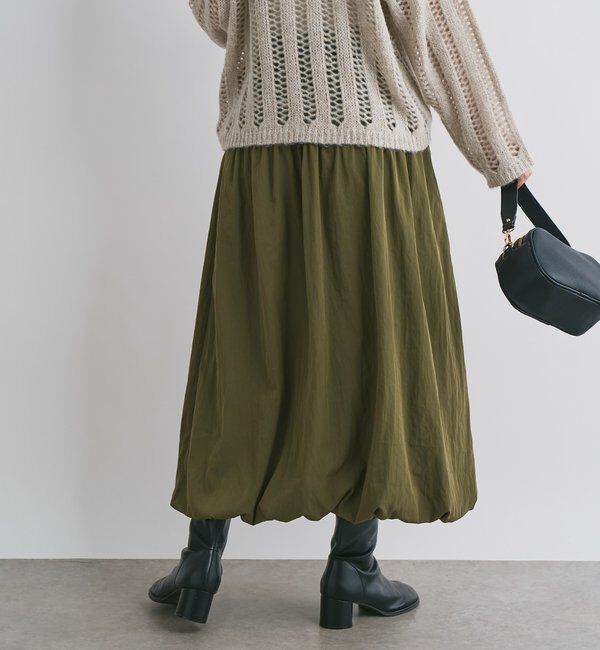 「《大人な抜け感ウエスト総ゴム》切替ギャザーバルーンスカート」|スカート|