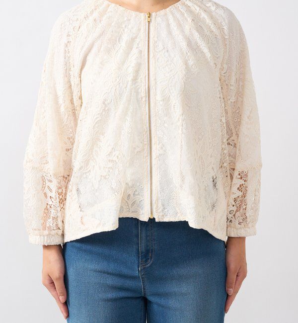  「《大人な抜け感》レースブルゾン」|その他|