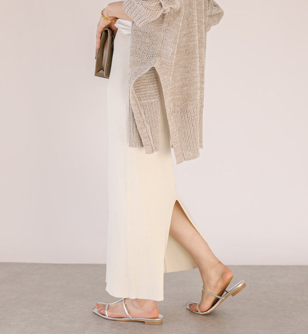  「予約【新色追加/マイナス3kg/レビュー高評価☆】リブタイトスカート」|スカート|