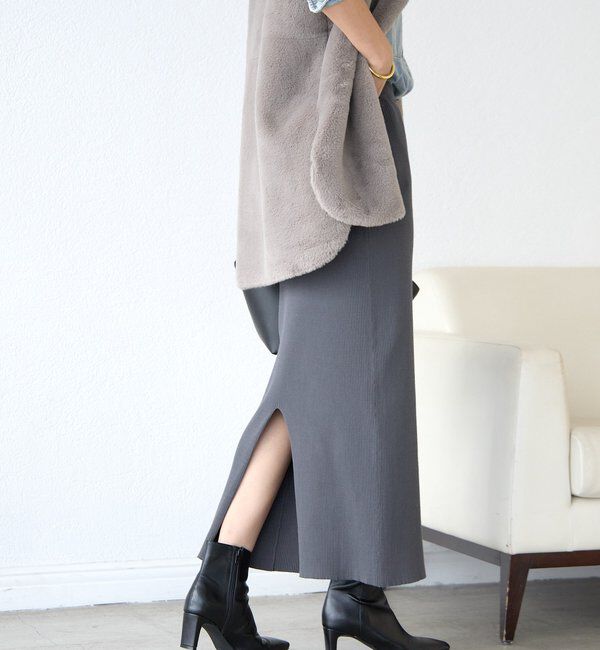  「予約【新色追加/マイナス3kg/レビュー高評価☆】リブタイトスカート」|スカート|