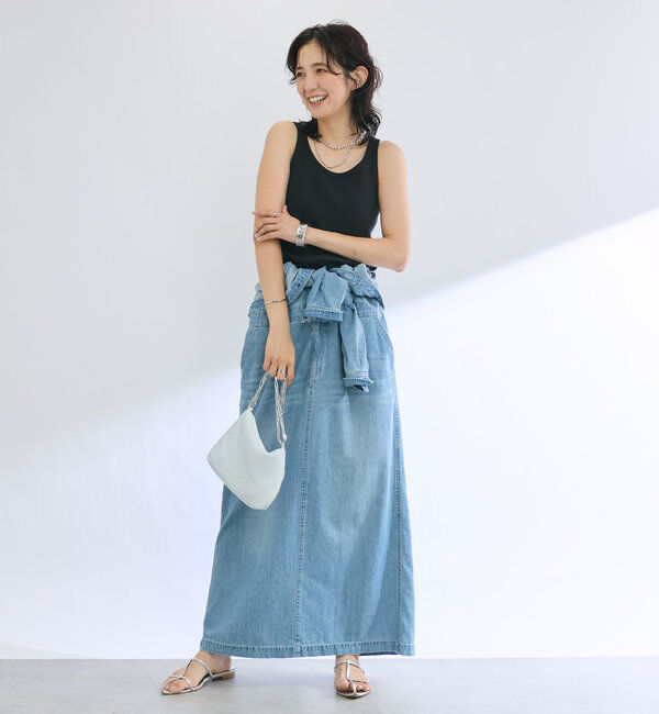  「【MONN&times;Yoshiiiiii】デニムシャツワンピース」|ワンピース|