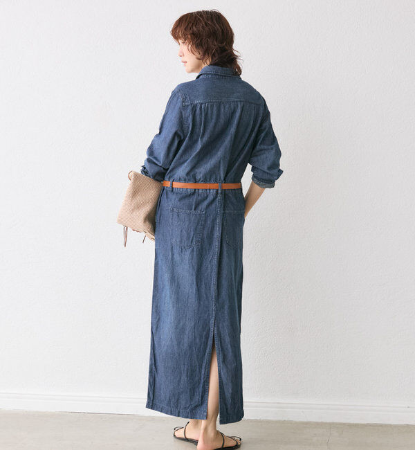  「【MONN&times;Yoshiiiiii】デニムシャツワンピース」|ワンピース|