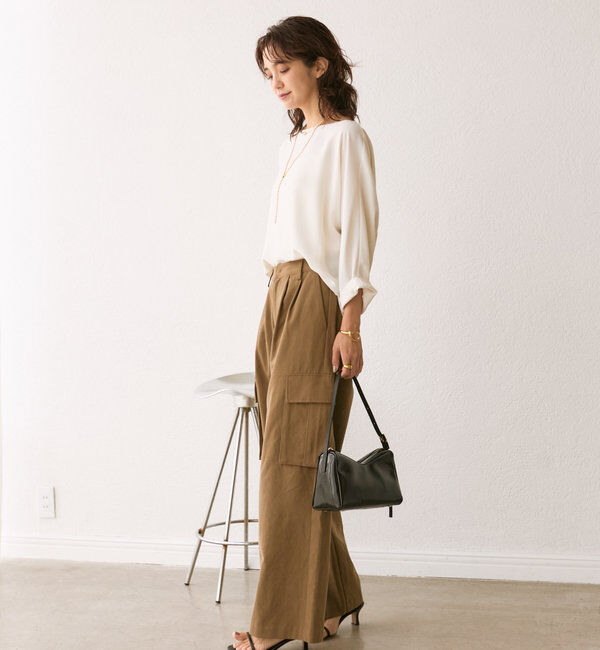  「【定番で着回せる】ドルマンターンバックブラウス」|シャツ・ブラウス|