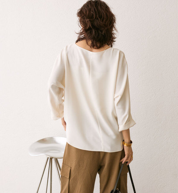  「【定番で着回せる】ドルマンターンバックブラウス」|シャツ・ブラウス|
