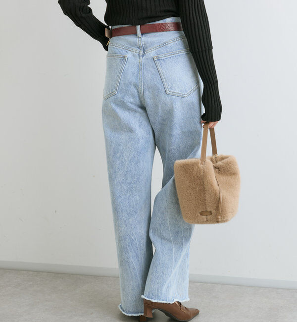  「【MONN.:.(モン)】neat wide DENIM」|デニム|
