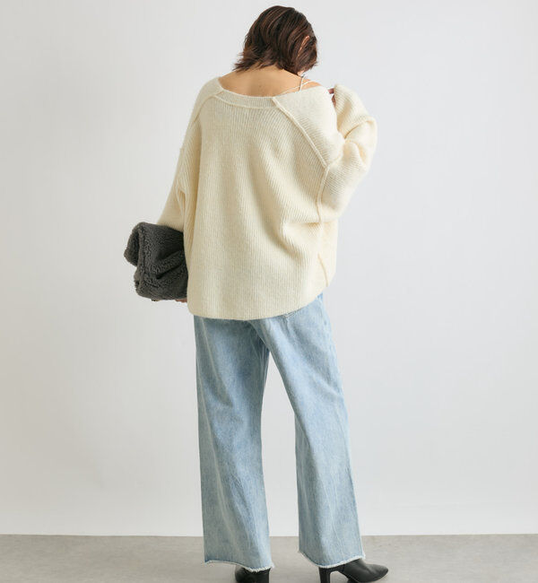  「【MONN.:.(モン)】neat wide DENIM」|デニム|