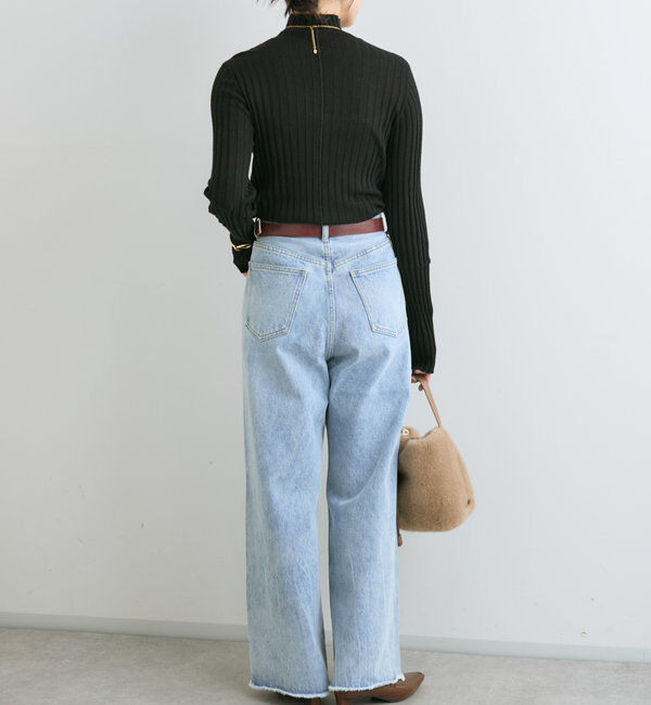  「【MONN.:.(モン)】neat wide DENIM」|デニム|