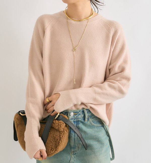  「【インフルエンサーコラボカラー登場！】アームウォーマーニット」|ニット・セーター|ピンク