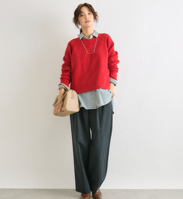  「【インフルエンサーコラボカラー登場！】アームウォーマーニット」|ニット・セーター|