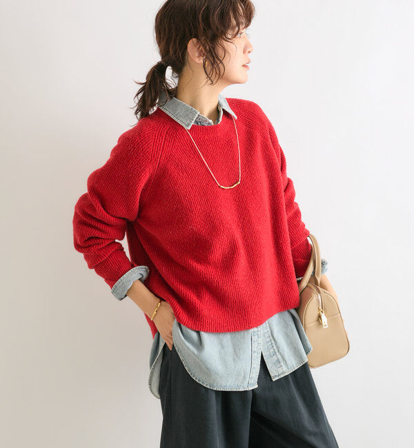  「【インフルエンサーコラボカラー登場！】アームウォーマーニット」|ニット・セーター|