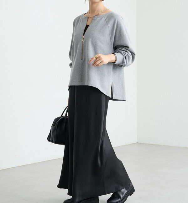 「【新色追加/抜け感◎】ハーフZIPスウェット」|Tシャツ・カットソー|