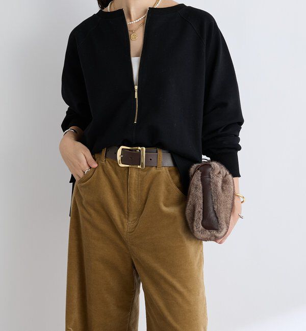  「【新色追加/抜け感◎】ハーフZIPスウェット」|Tシャツ・カットソー|
