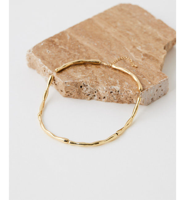  「メタルカーブショートネックレス」|リング|