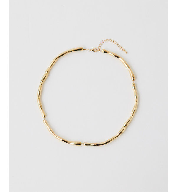  「メタルカーブショートネックレス」|リング|