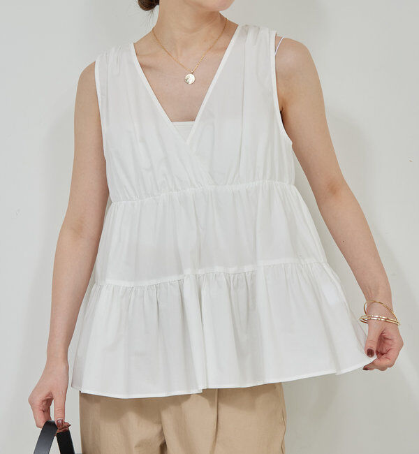  「ティアードスリーブレスブラウス」|シャツ・ブラウス|