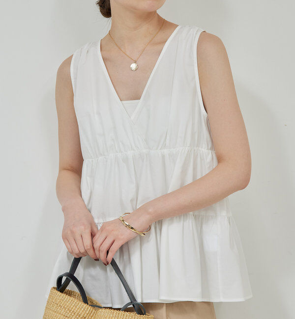  「ティアードスリーブレスブラウス」|シャツ・ブラウス|