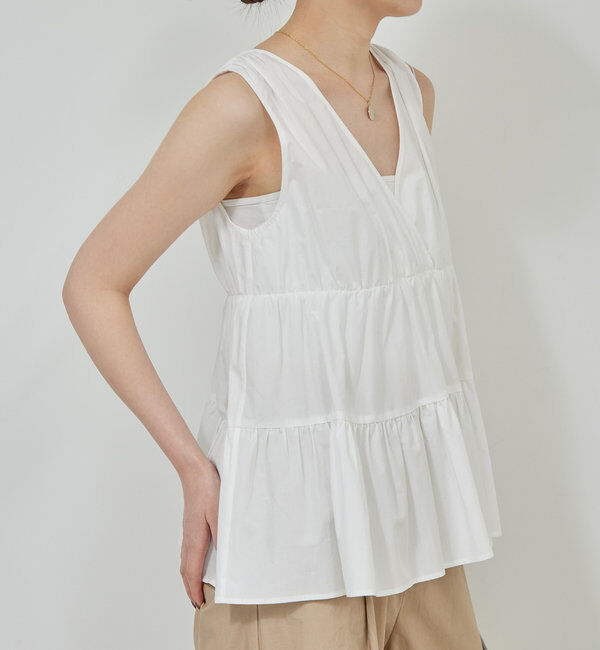  「ティアードスリーブレスブラウス」|シャツ・ブラウス|