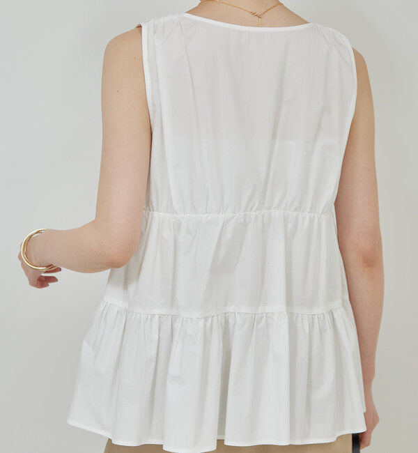  「ティアードスリーブレスブラウス」|シャツ・ブラウス|