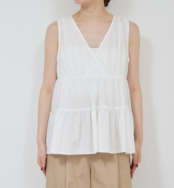  「ティアードスリーブレスブラウス」|シャツ・ブラウス|